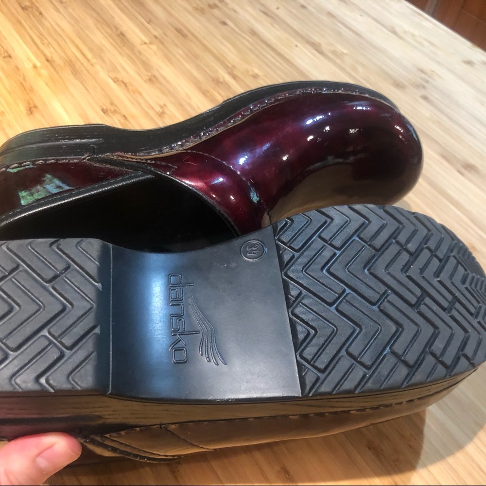 Dansko Glossy Burgundy professional clogs